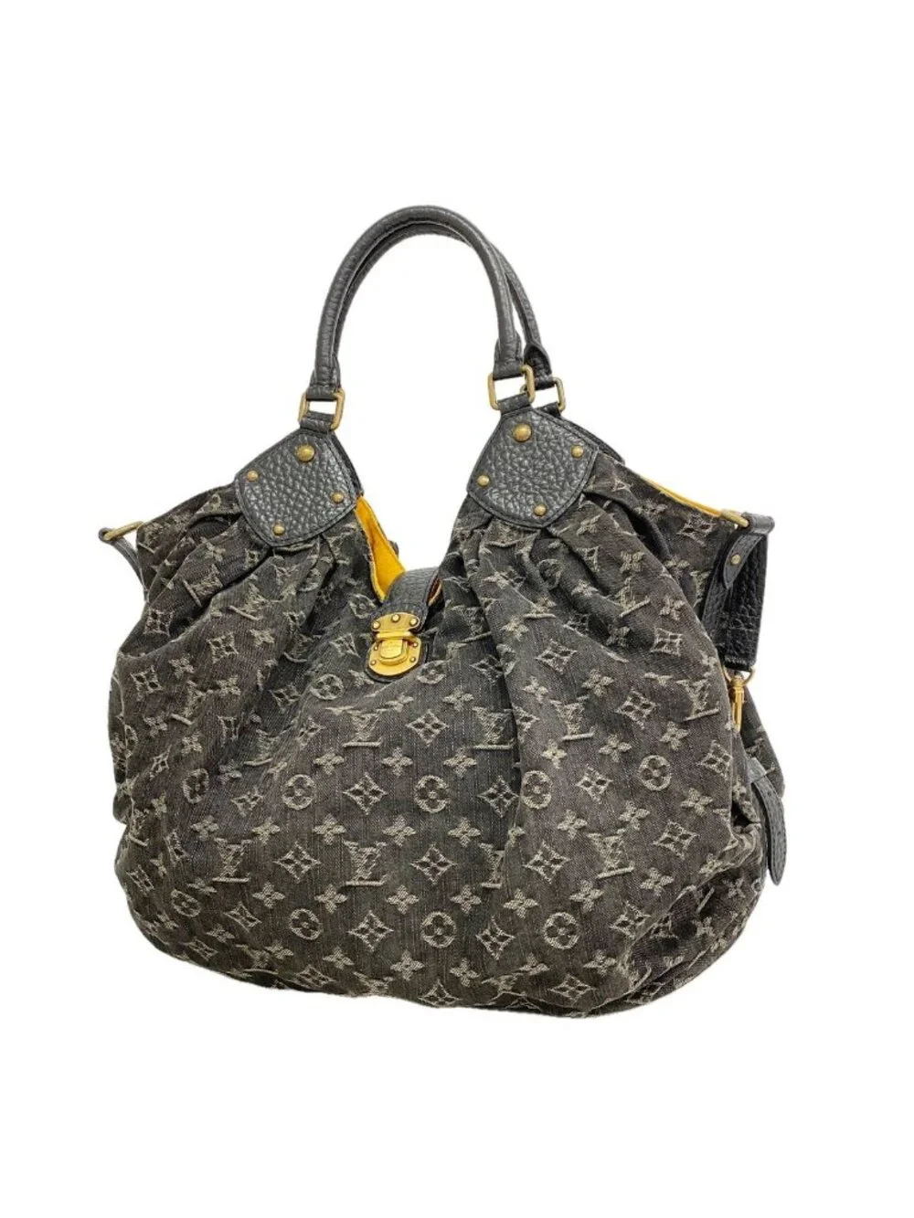 Louis Vuitton Tote Monogram Denim L Black